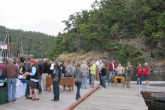 people on dock at event