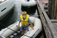 kid on boat