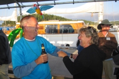 people talking at event