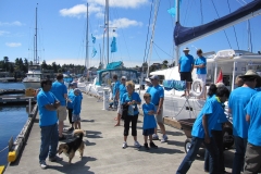 people talking at event