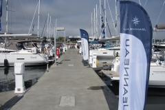 flags on dock