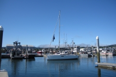 sailboat in marina