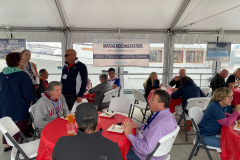 people gathering at 2022 PNW Jeanneau Rendezvous