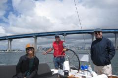 3 people on sailboat