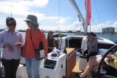 group on sailboat