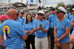 event attendees wearing their matching rendezvous tshirts 