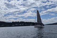 boat sailing at Jeanneau rendezvous event