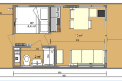 La Mare Apart M Houseboat interior layout