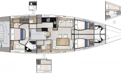 Jeanneau Yacht 65 layouts