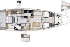 Jeanneau Yacht 65 layouts