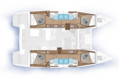 Lagoon 46 Catamaran interior layout
