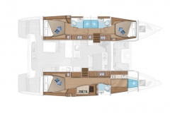 Lagoon 46 Catamaran interior layout
