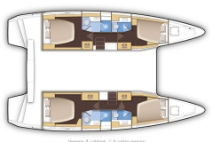Lagoon 42 Catamaran interior layout