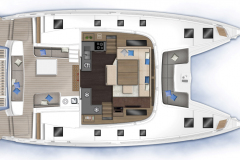 Lagoon 51 Catamaran  interior layout