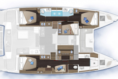 Lagoon 51 Catamaran  interior layout