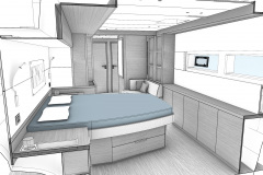 Lagoon 55 interior